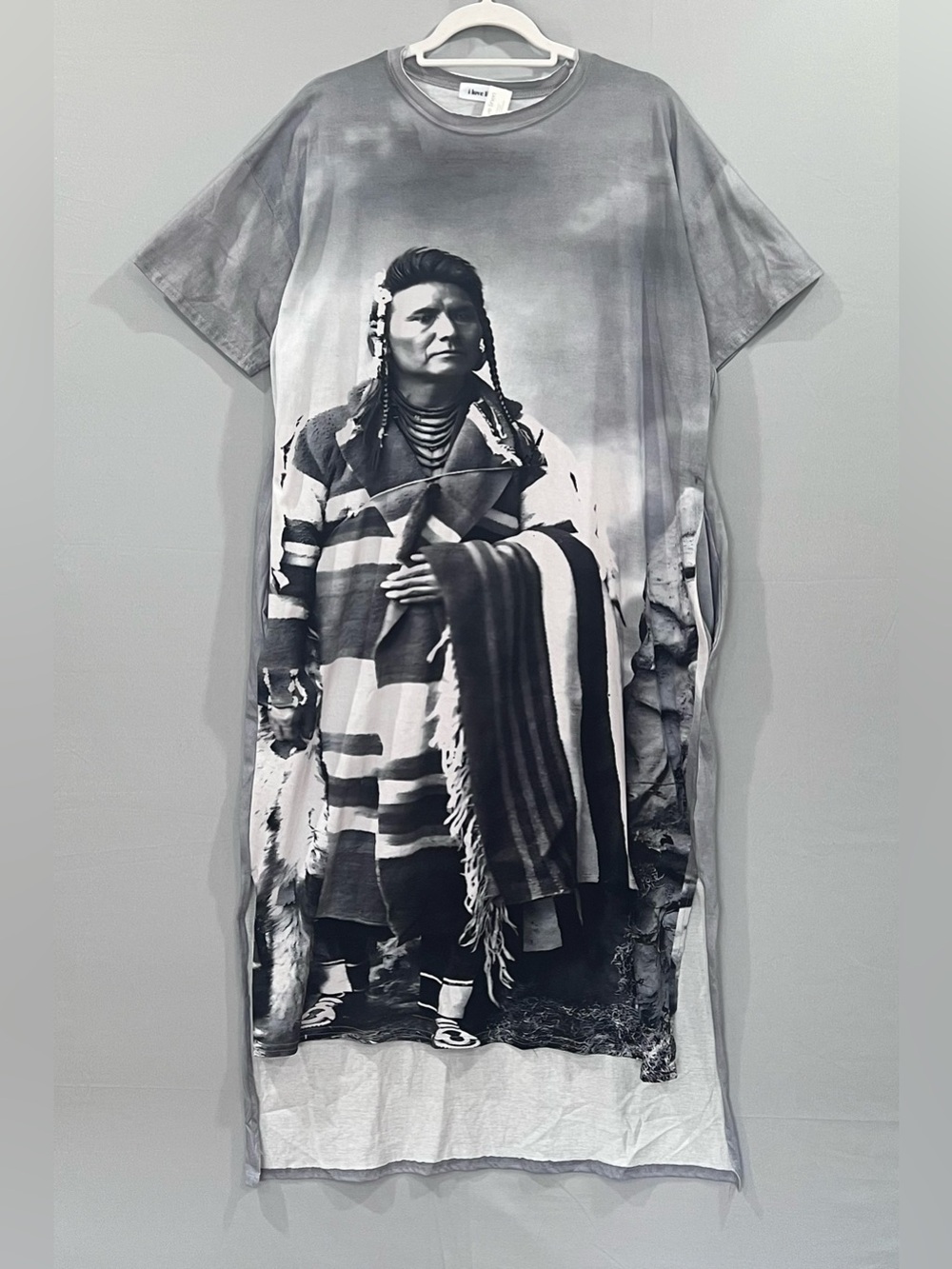 I Love Linen Chief Joseph Hi Lo Tunic  Shirt Dress